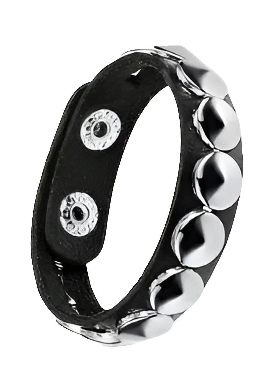 (IMP) Bracelet en similicuir à pointes