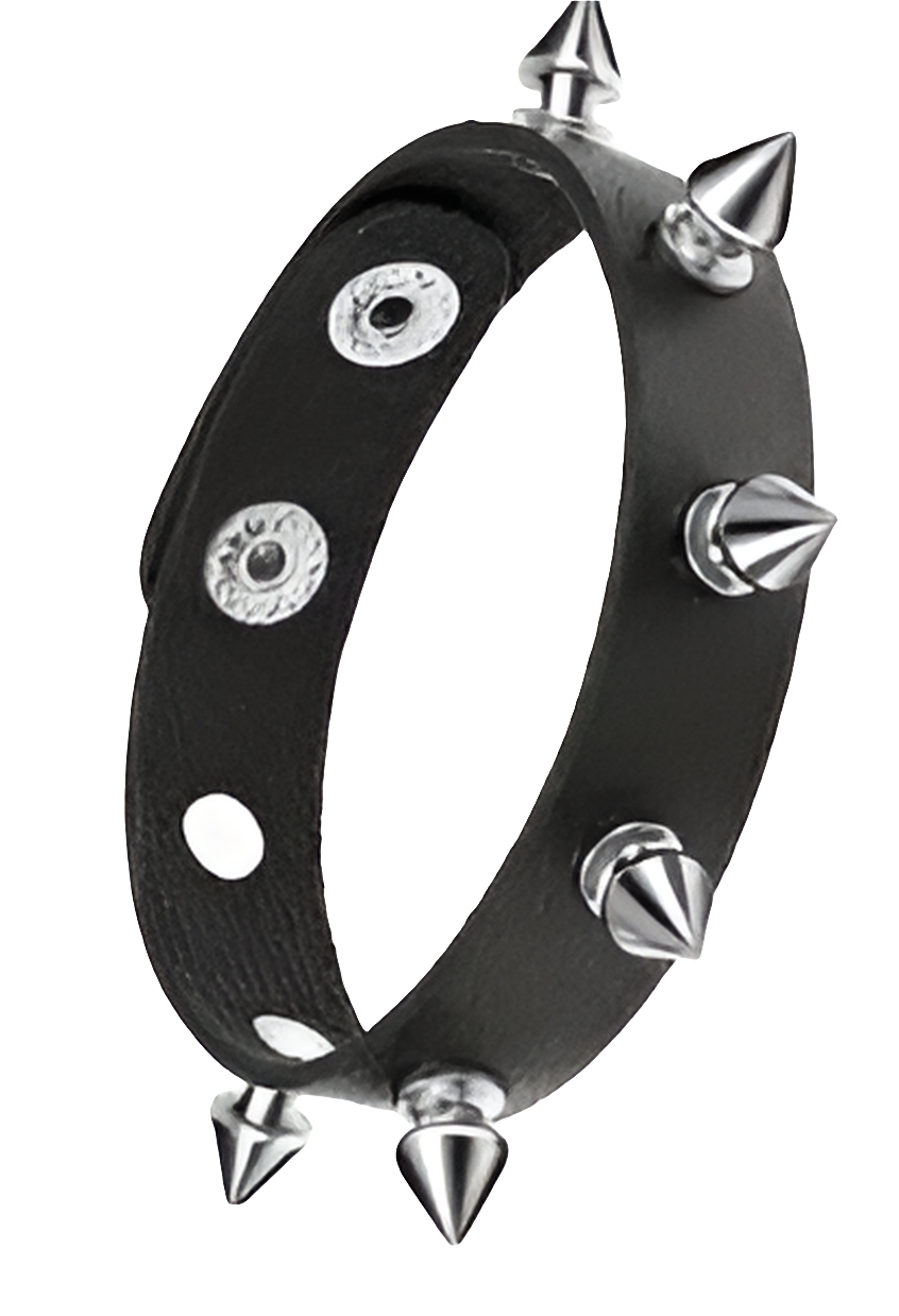 (IMP) Pyramid Spiked Faux Leather Wristband