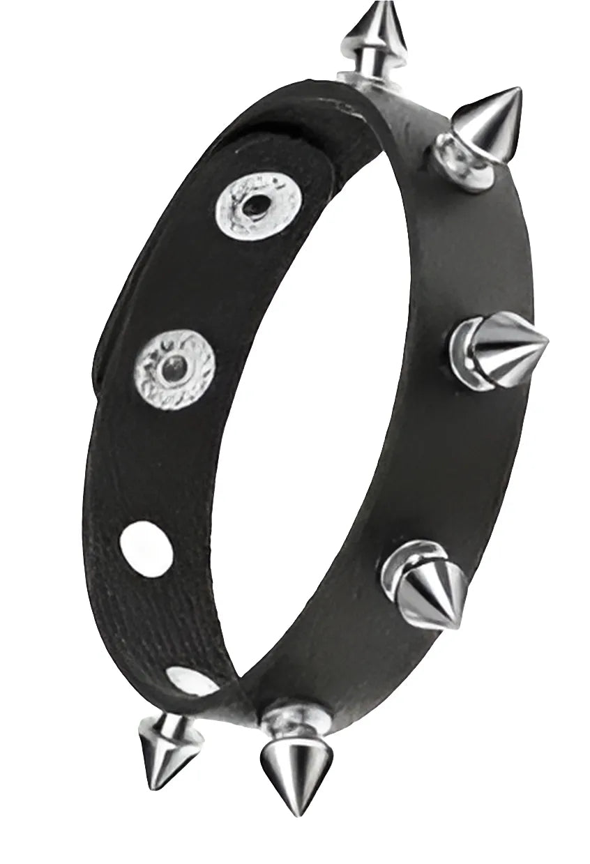 (IMP) Bracelet en similicuir à pointes