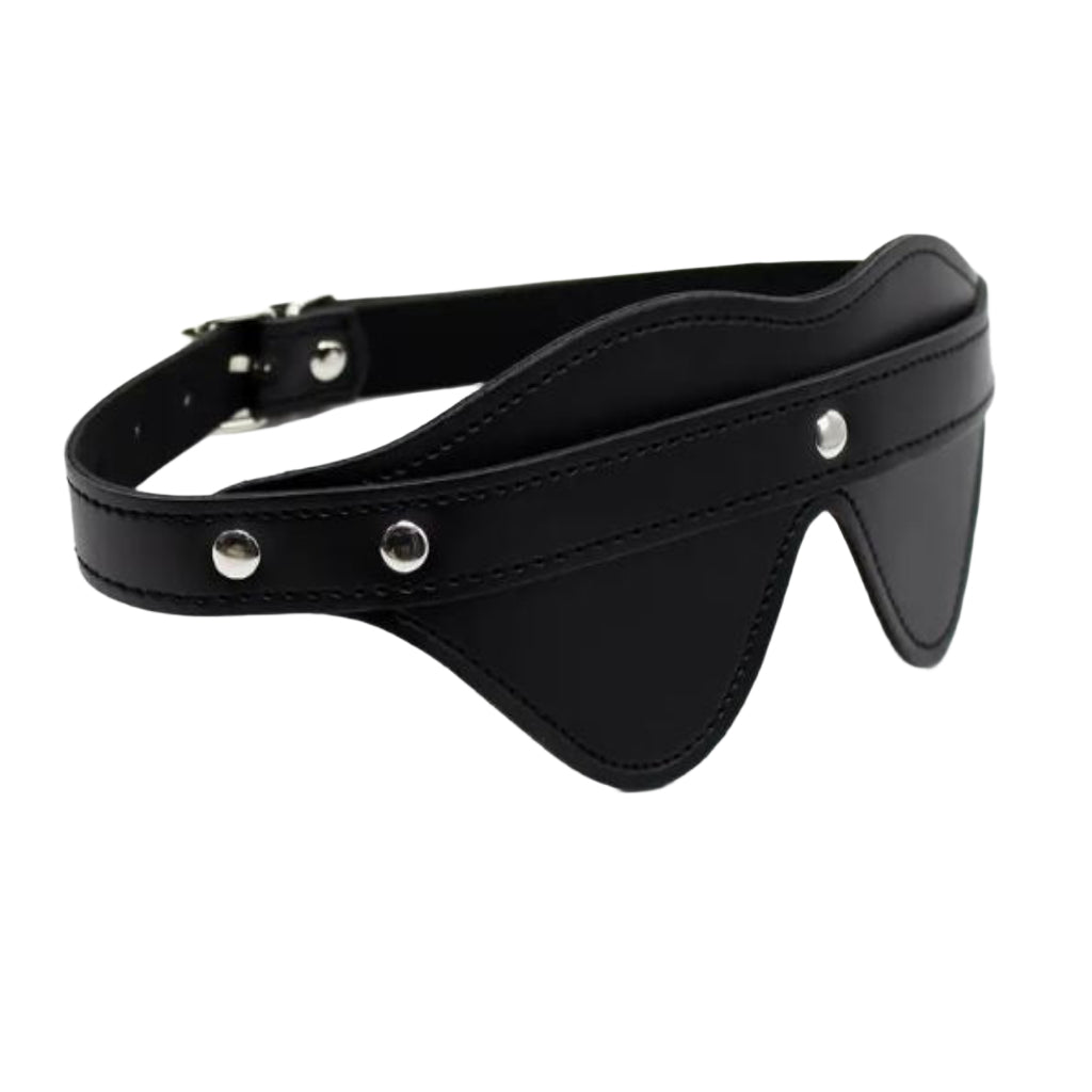 (IMP) Adjustable Faux Leather Blindfold