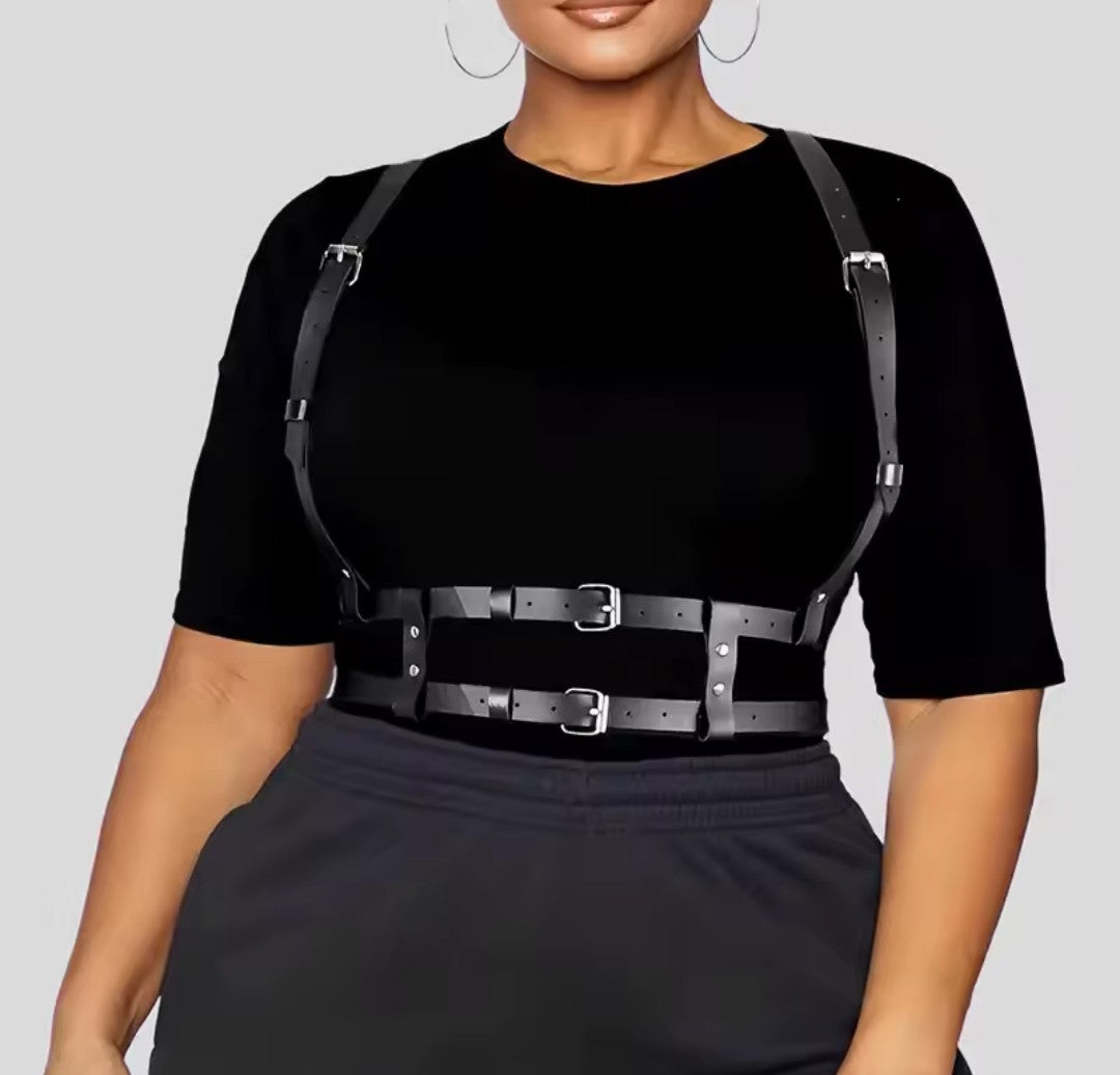 "STLW" Double Belt Women's Leather Harness