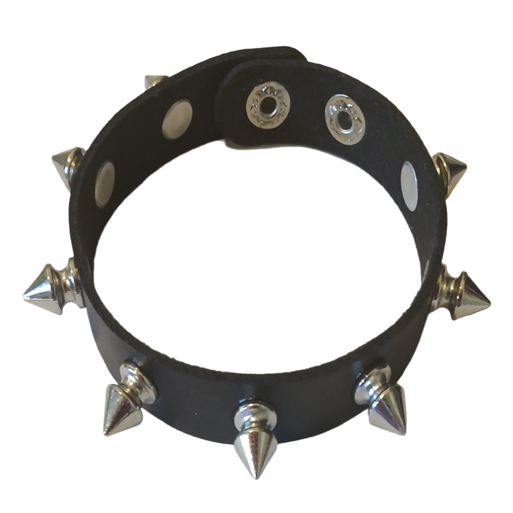 (IMP) Pyramid Spiked Faux Leather Wristband
