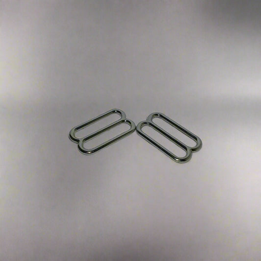1 1/4" Nickel Double Strap Slide (ea)