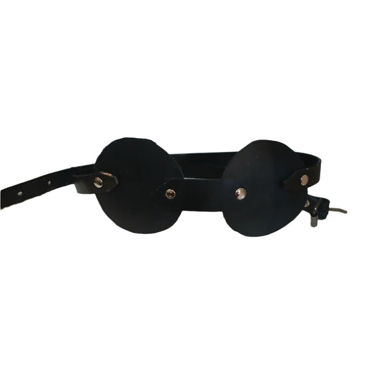 STLW Adjustable Steampunk Leather Blindfold