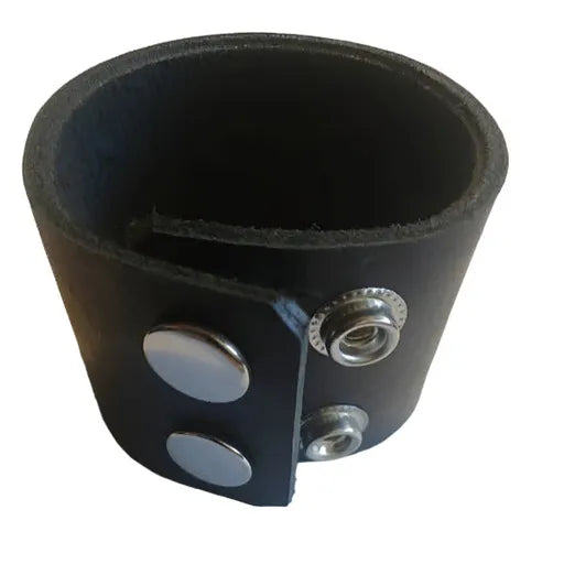 2" Leather Snap Wristband