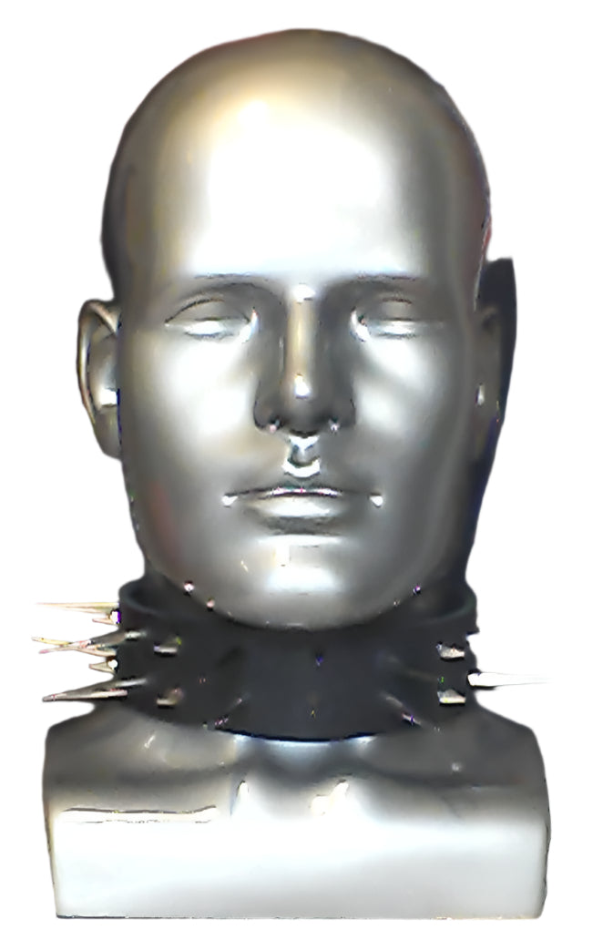 "STLW" 1 1/2" Leather Collar w/14x38mm & 12x10mm Studs
