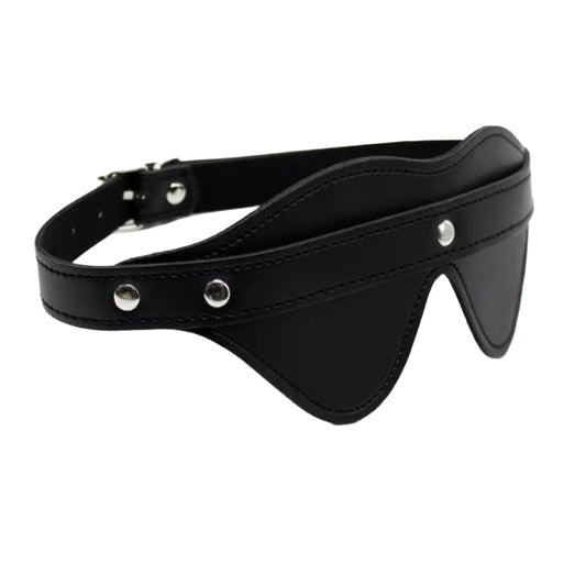 (IMP) Adjustable Faux Leather Blindfold