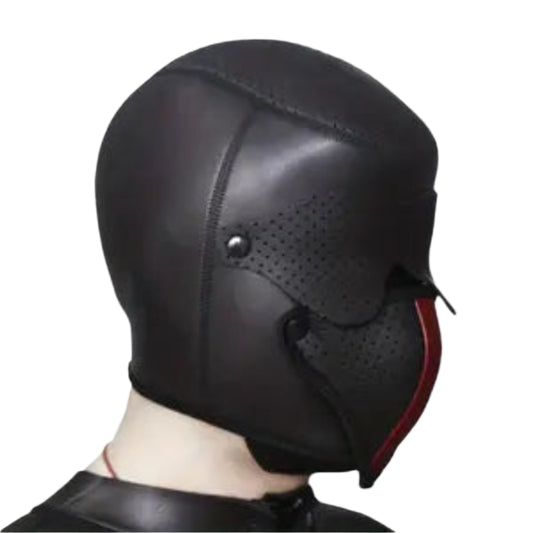 (IMP) Faux Leather Eagle Beak Hood -