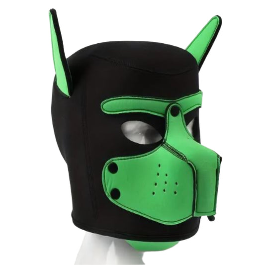 [IMP] Funky Detachable Dog Head Mask -  Green