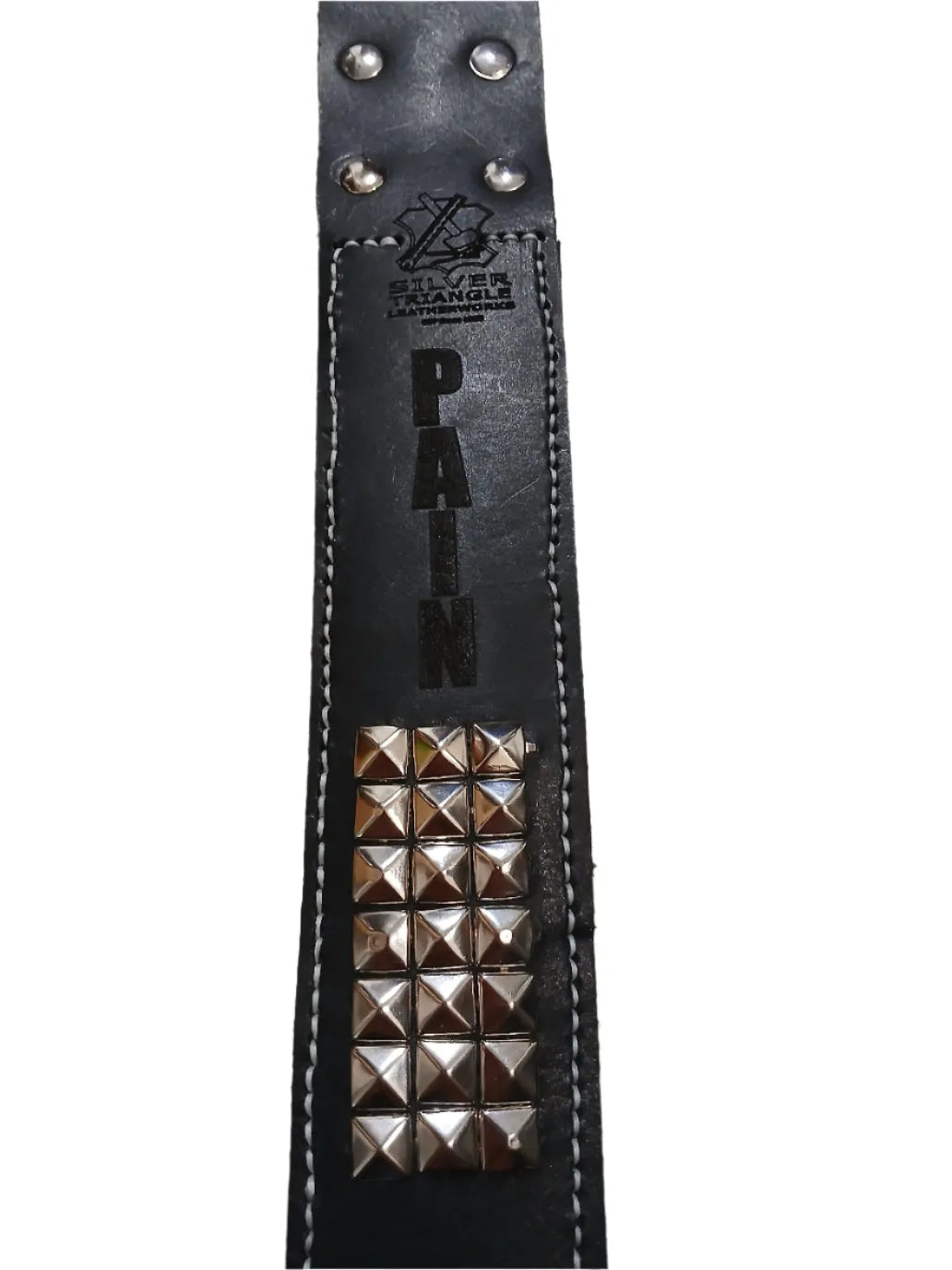 "STLW" Studded Leather "PAIN" Paddle