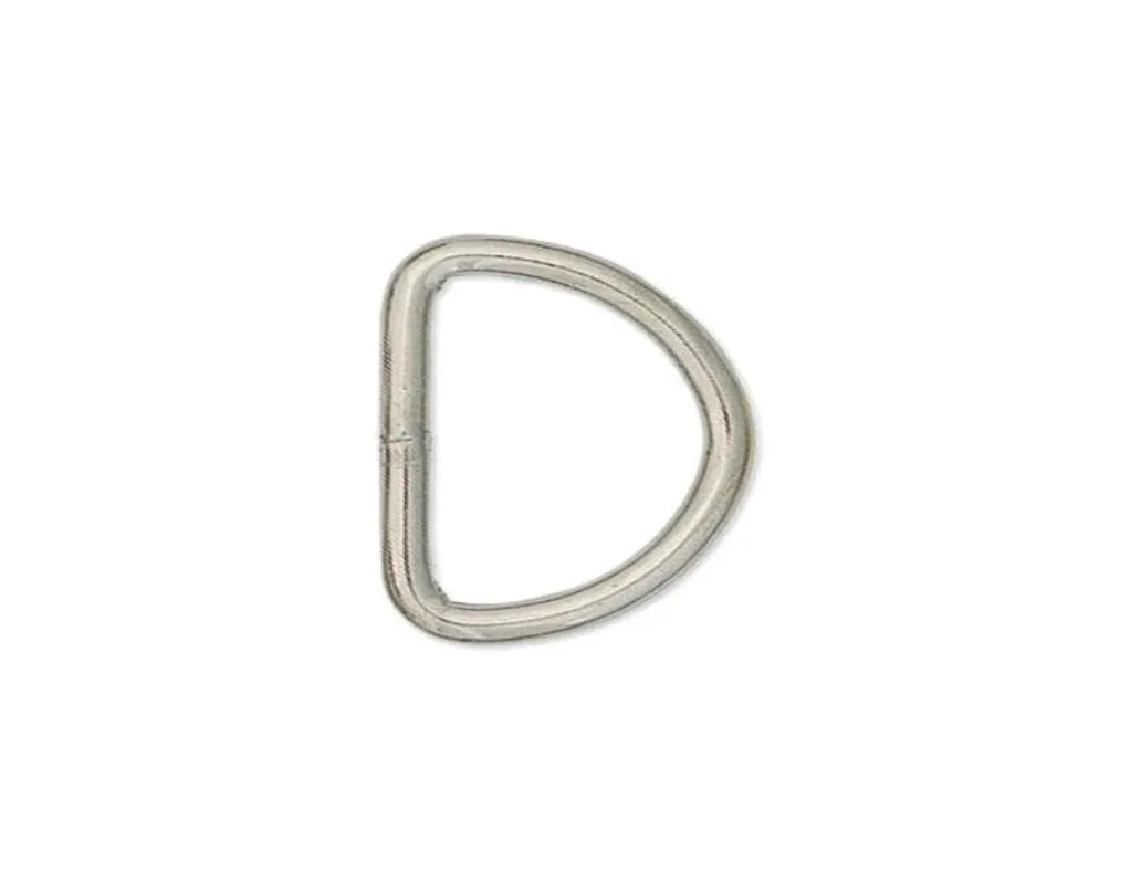 HD Nickle Plated Metal "D" Ring (Pick your Size)